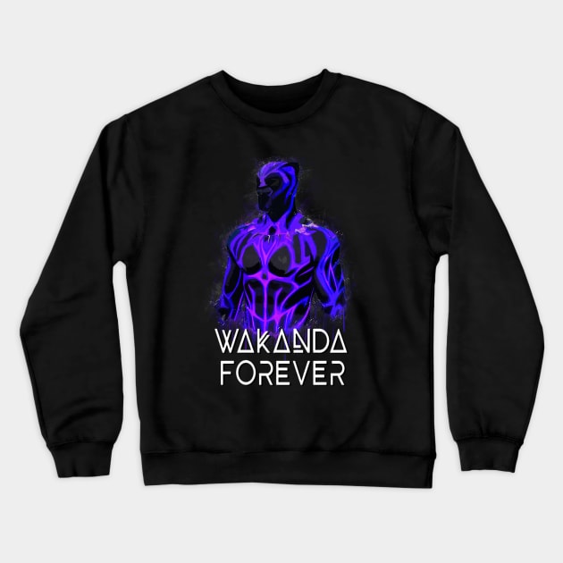 Wakanda Forever Black Panther Crewneck Sweatshirt by RaphEmpire